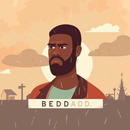 illustrate the idea bad credit in the style of Kendrick Kidd. vector, textured, simple, metaphorical,