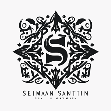 create a logo with somerian symbols mixed with technology, white background, simple vector logo.