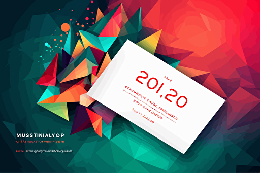 Email invitation, End of Year celebration, vector, bright contrasting colors, simple but beautiful