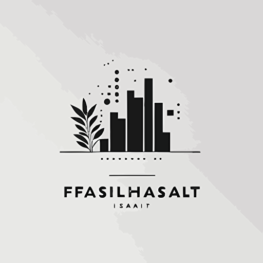 minimalistic and modern vector logo of trendy financial technology startup company