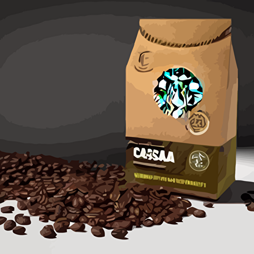 cascara coffee new starbucks coffee bag package design 3d 8k render realism cgi render product marketing white background