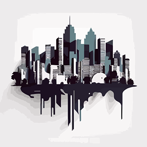 Cityscape Building Abstract Simple shape and modern style art Vector design