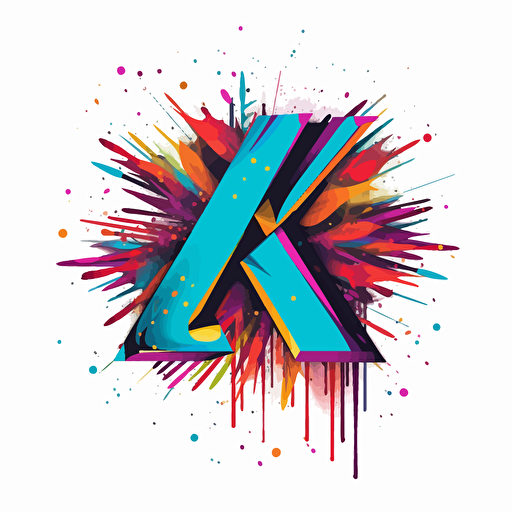 a logo with a K in the middle+boxed+vectors
