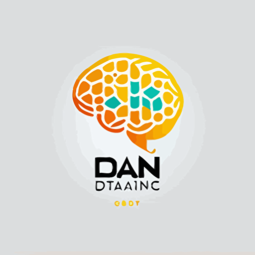 brain contain of small brains, crypto, dao, vector logo