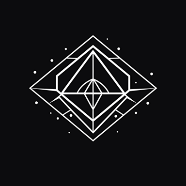 a minimal vector logo for a jewllery company, use a box with diamonds inside, white background