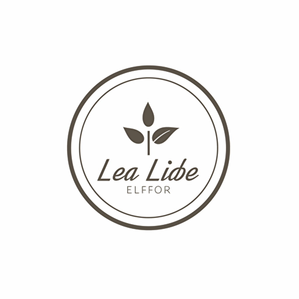 Simple vector logo, Lean Life diet app, solid white background.