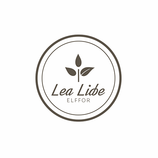 Simple vector logo, Lean Life diet app, solid white background.