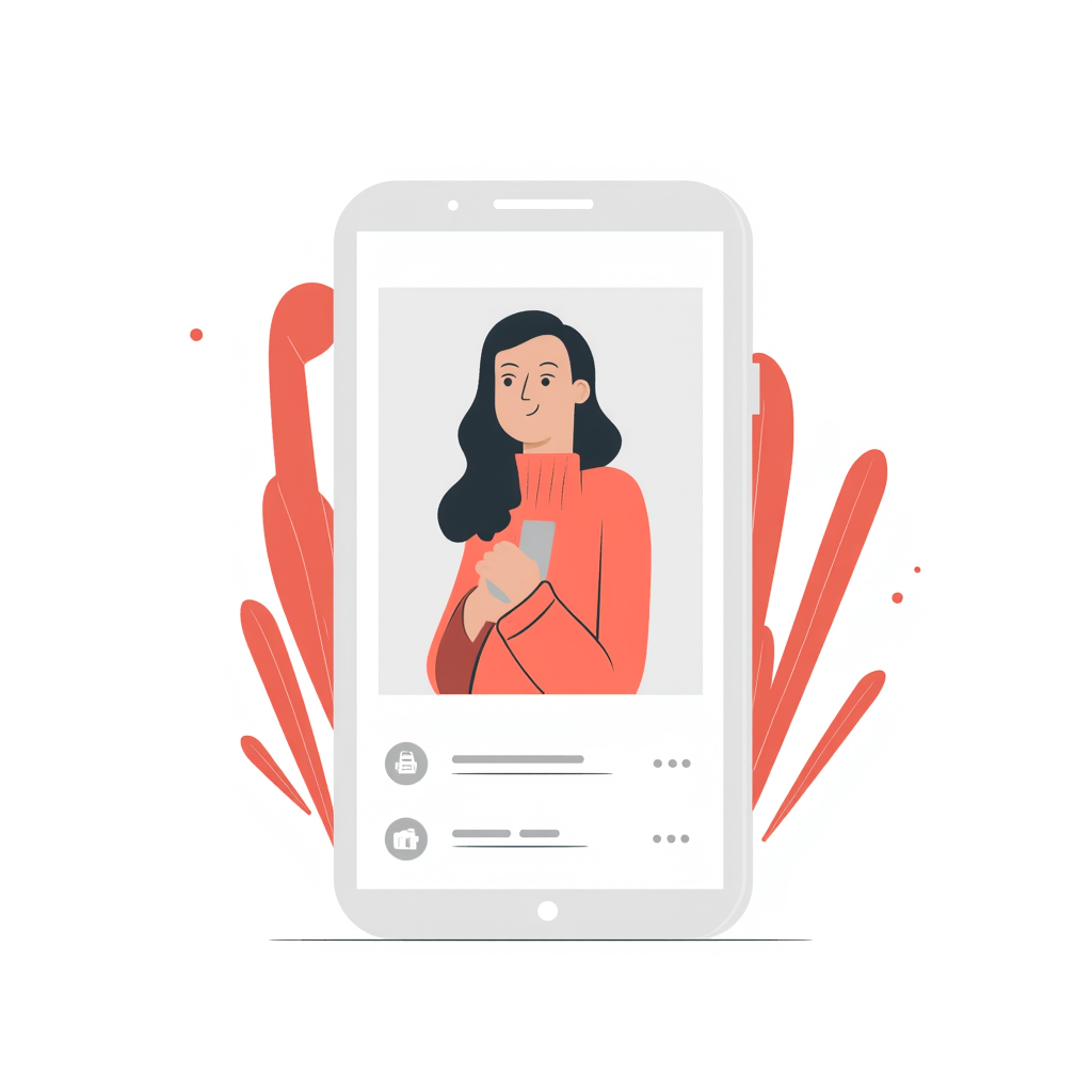 a woman inside a mobile 