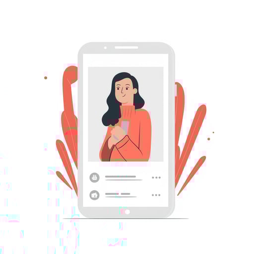 a woman inside a mobile 