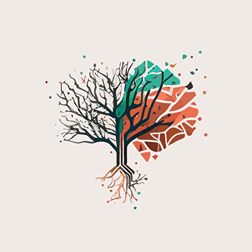 An abstract vector logo for a blog about Artificial Intelligence, Economics, Neuroscience and Society