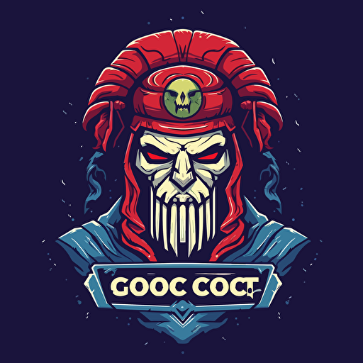 Simple logo design of Ghost of Call of duty with greek influence, greek flag, flat 2d, esport, vector, company logo, macdonalds sing style, graffiti style, Lacoste sign style