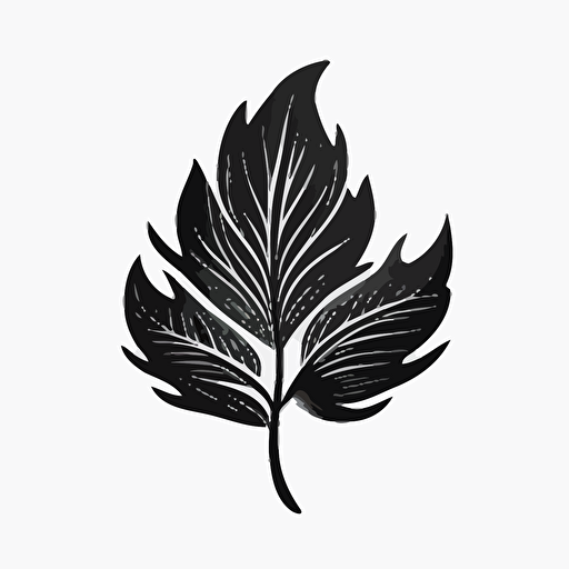 corperate black vector leaf symbol logo