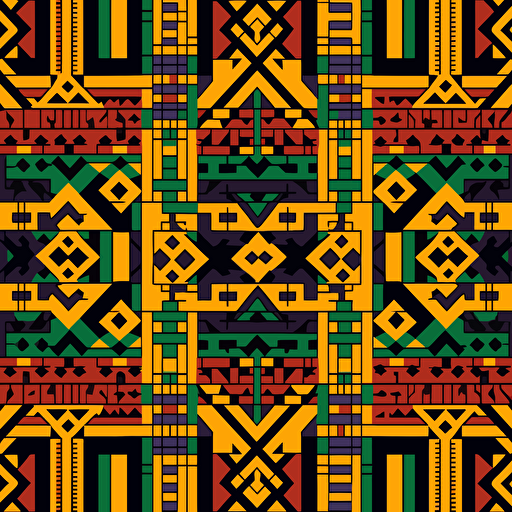 design vector art of a ghanaian kente pattern