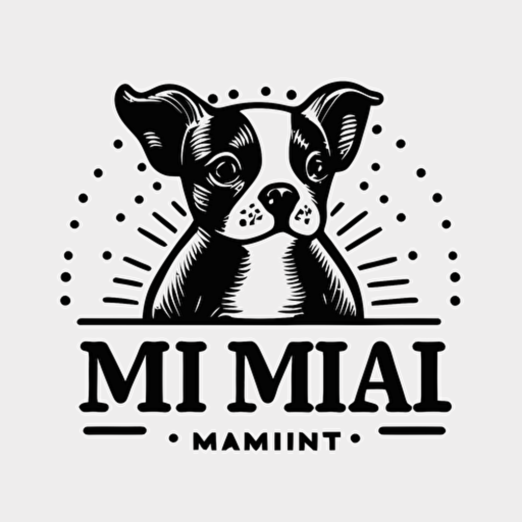 mimimal iconic logo of an online pet store, black and white vector, a clear background