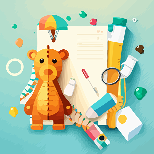 vector background for a pediatrician stationary