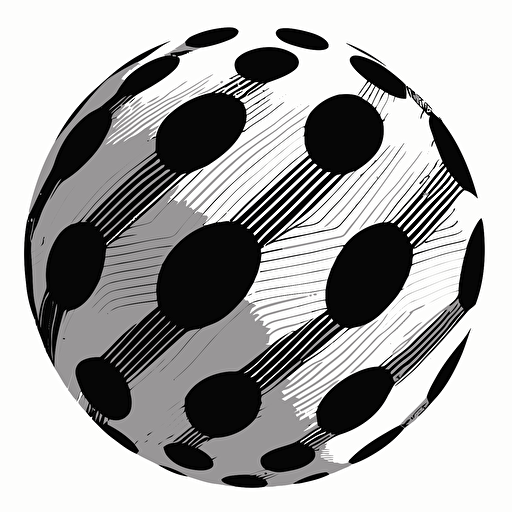 A black and white vector image of a Nebtall ball