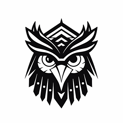 Eagle Face, Crown, icon, simple, logo technique, comic vector illustration style, flat design, minimalist icon, flat, adobe illustrator, black and white, white background