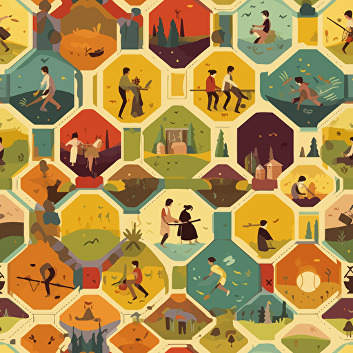 vector art board game box settlers of catan