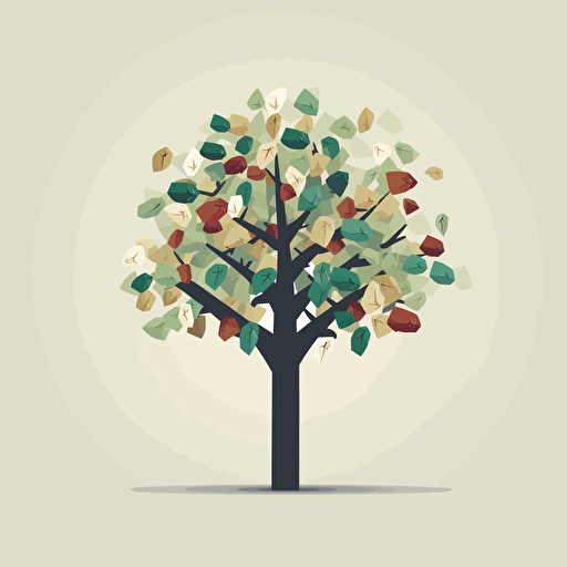 money tree, minimalist vector