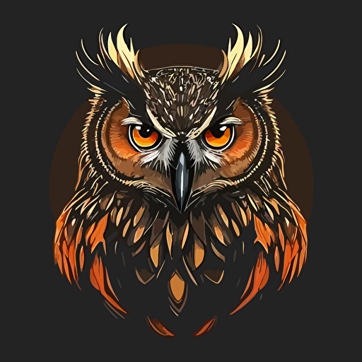 a vector image of an owl. Logo design