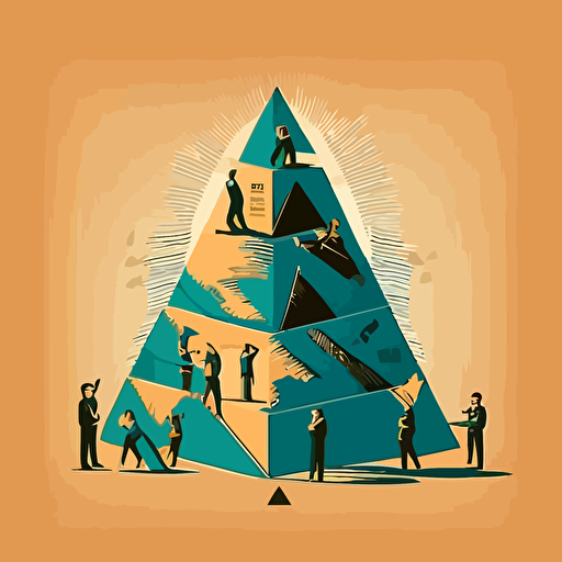 success pyramid, vector illustration