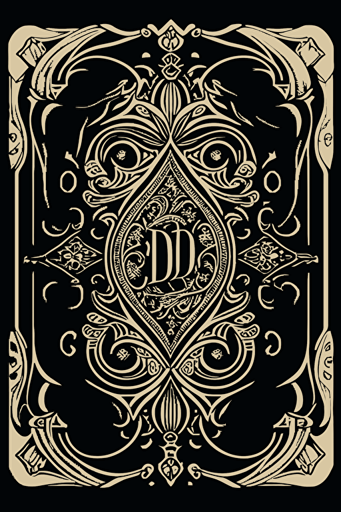 A card back, in an ornate Victorian outline style, [Two colors]. The card back should have a unique design, with elements of fluidity and movement, Flat with no shadow, no script, horizontal symmetry, while still maintaining a cohesive look and feel throughout the deck. Two circles in the middle. Symmetrical design. The overall design should evoke a sense of tranquility, The final product should be high-quality, vector artwork, suitable for printing on the backs of standard playing cards.