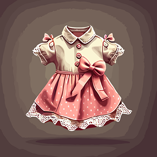 vector baby dress