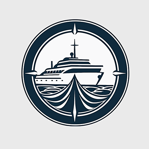 logo for luxury yacht insurance, simple, vector