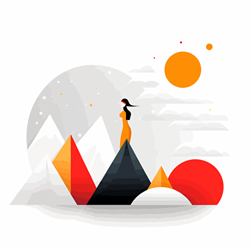 minimalistic vector design, white background