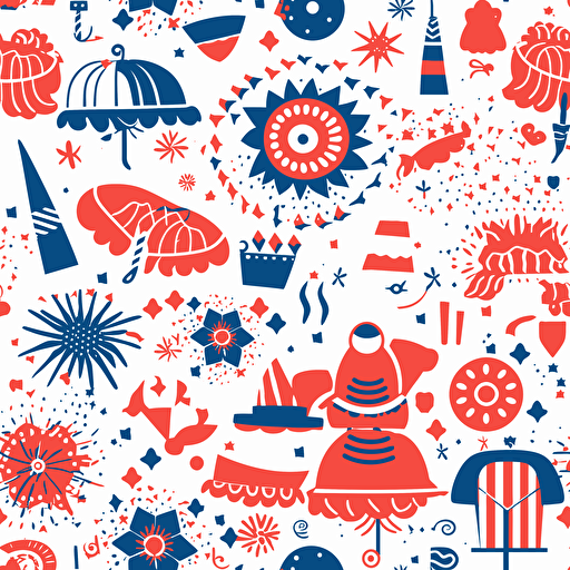 2d vector art fourth of july pattern