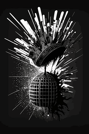 half explosion and half wireframe grenade, logo design for web design company, minimalist, vector,