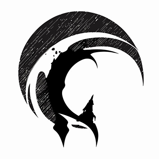 a logo similiar to this uploaded image; one color on white, vector, flat