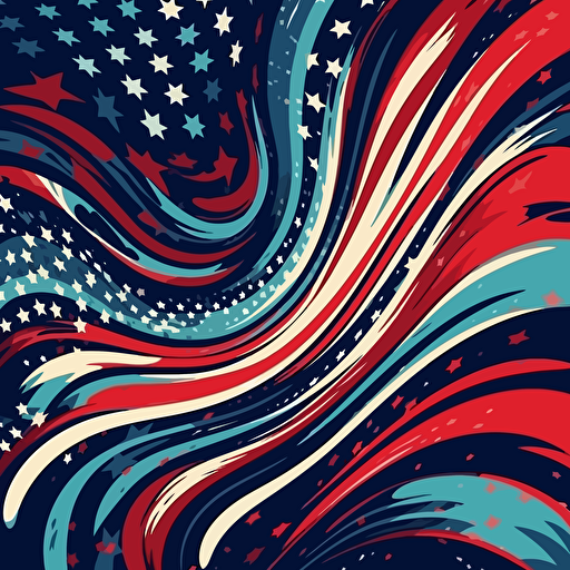 vector illustration abstract art of the American flag