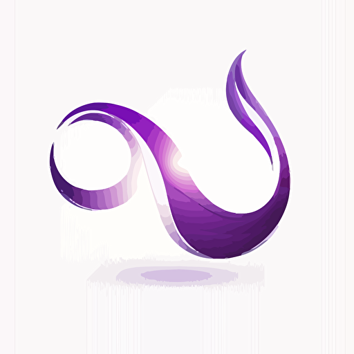 icon, logo vector, simplistic, infinity symbol, small electric flame, white background, single color, purple, no shadows