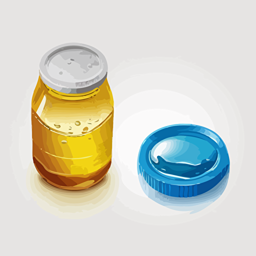 a vector illustration a drop of water in the ocean versus a bucket of water on a bottle cap