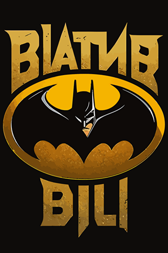 1989 batman, vector logo, vector art, simple, cartoon, 2d,