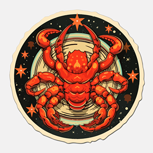 Cancer starsign vector sticker
