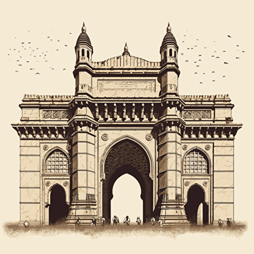 vector image of gateway of india