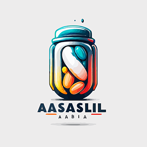 a capsule logo 2d vector illustration white background dribbble deviantart