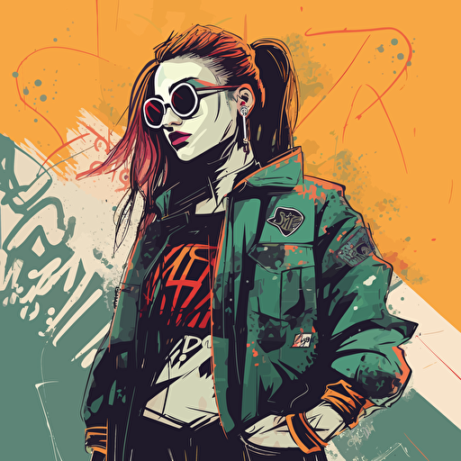 90s grunge hard style aesthetic, punk aesthetic, HD art, vector file