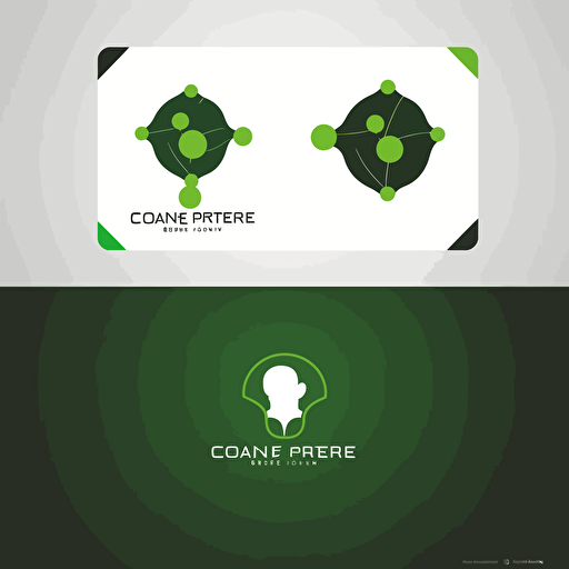 create a logo for an online platform business company named "Connect", flat shape design, 2d, vector, modern, green scale
