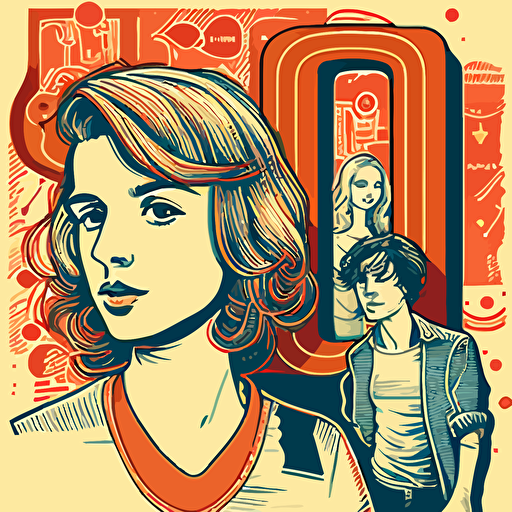 vector with the letter "J" for young people