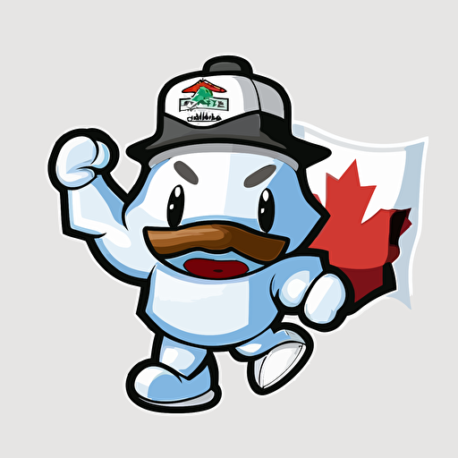 logo,mascot, simplistic, Tahoe Jigglers, vector, white background