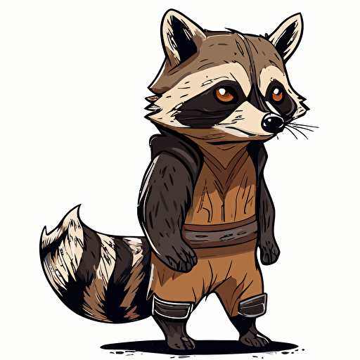 manga vector racoon