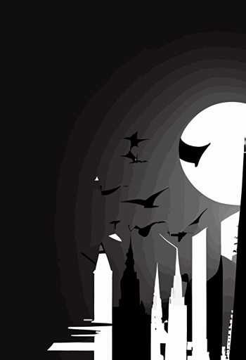 black & white skyline vector of London, abstract, minimal,