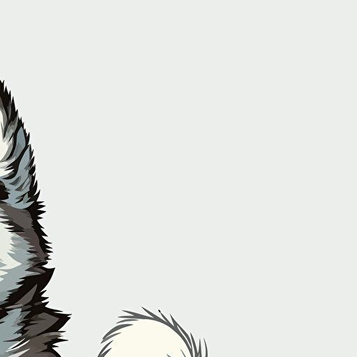 small husky cartoon vector style