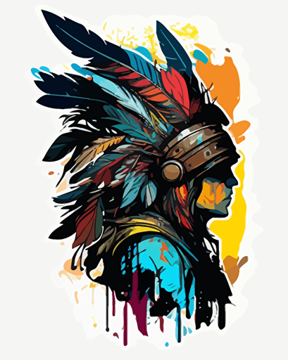 Avatar the last air bender, a knight with feathers on his helmet graffiti