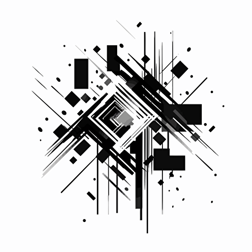 abstract iconic logo of something random, black vector, white background