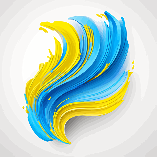 ukranian flag motivational, Sticker, Hopeful, Cool Colors, kinetic art style, Contour, Vector, White Background, Detailed