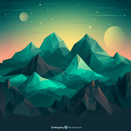 mountains in the style of vectors